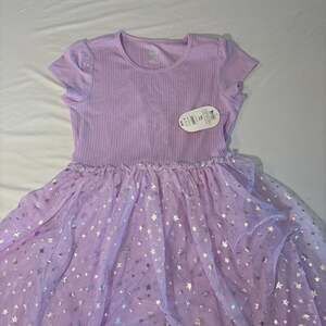 Wonder Nation Girls Short Sleeve Tutu Dress with Stars